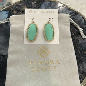 Kendra Scott Elle Gold Drop Earrings - Turquoise
